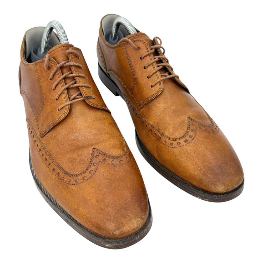 Cole Haan Jay Grand Wingtip Oxford British Tan Shoes C23775 Size 11